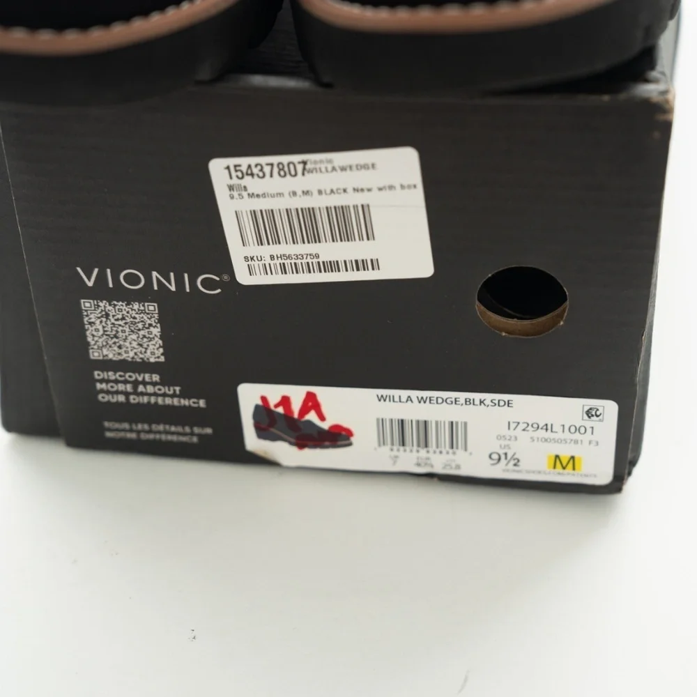 Vionic |‎ Willa Wedge Shoe 9.5 New!